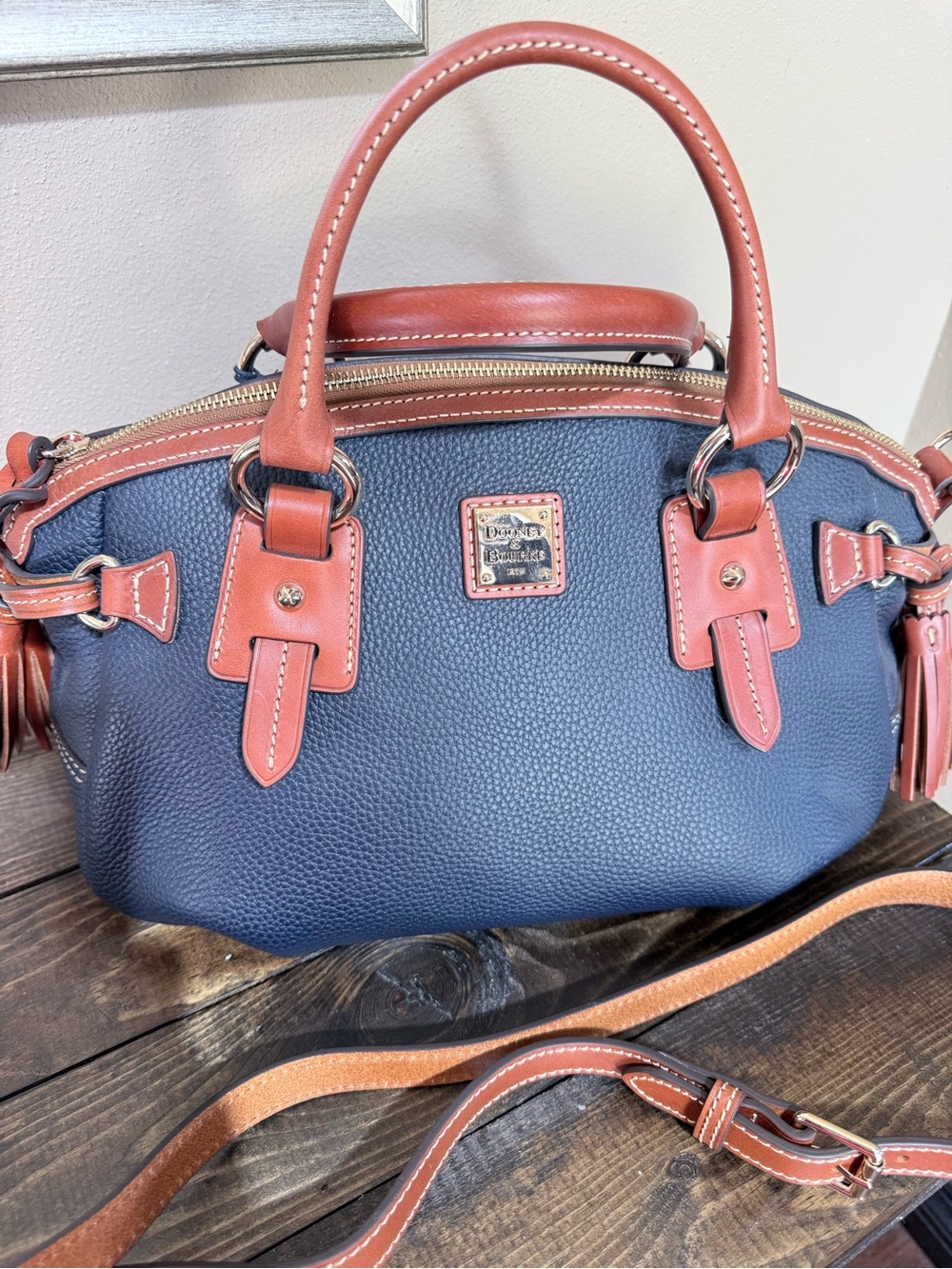 Dooney & Bourke Mail Satchel in Midnight Blue